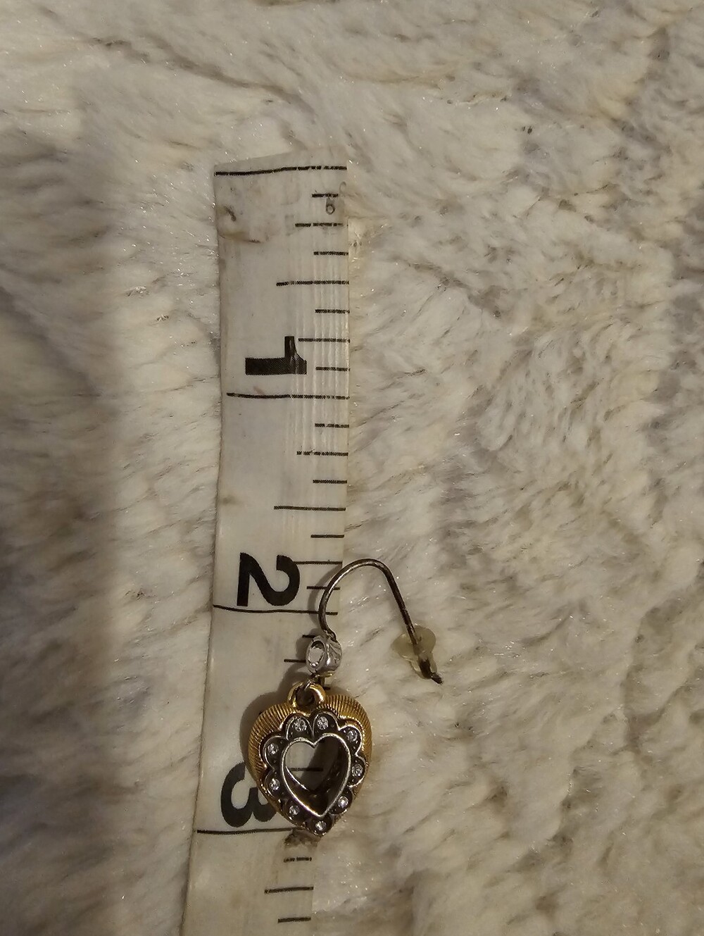 Brighton Primavera Heart Crystal Two-Tone Drop Earrings JA1093 - Picture 7 of 8
